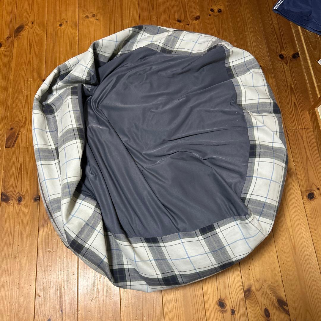 無印良品 ビーズクッション グレー チェック柄