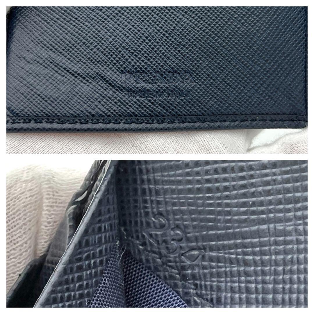 PRADA プラダ サフィアーノ 三角プレート マネークリップ カードケース