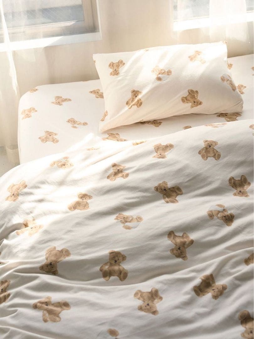 新品　ジェラピケ　ベア　寝具カバー　ダブル　３点セット　マットレス用