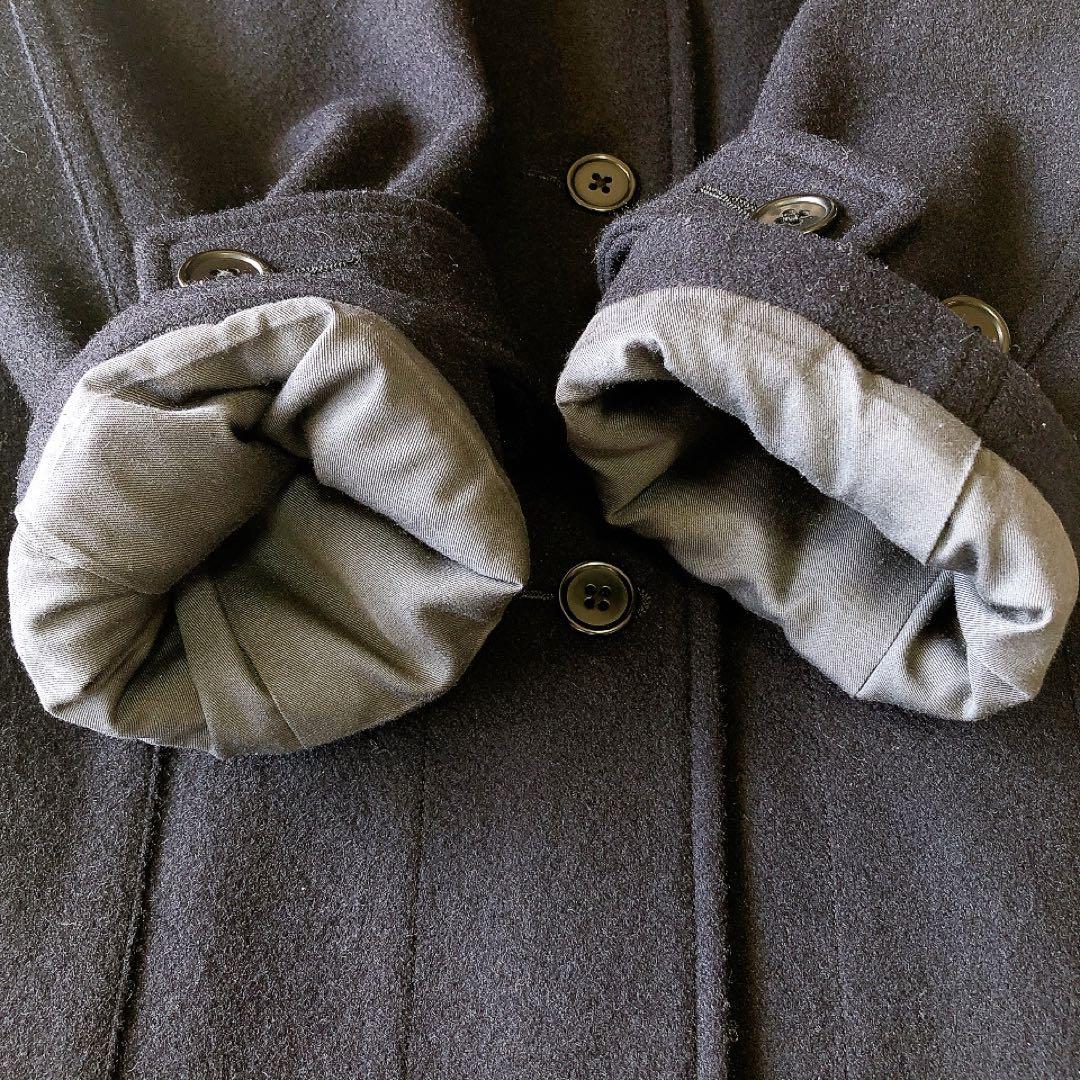 MHL メルトン チェスターコート ウール100% ネイビー 2