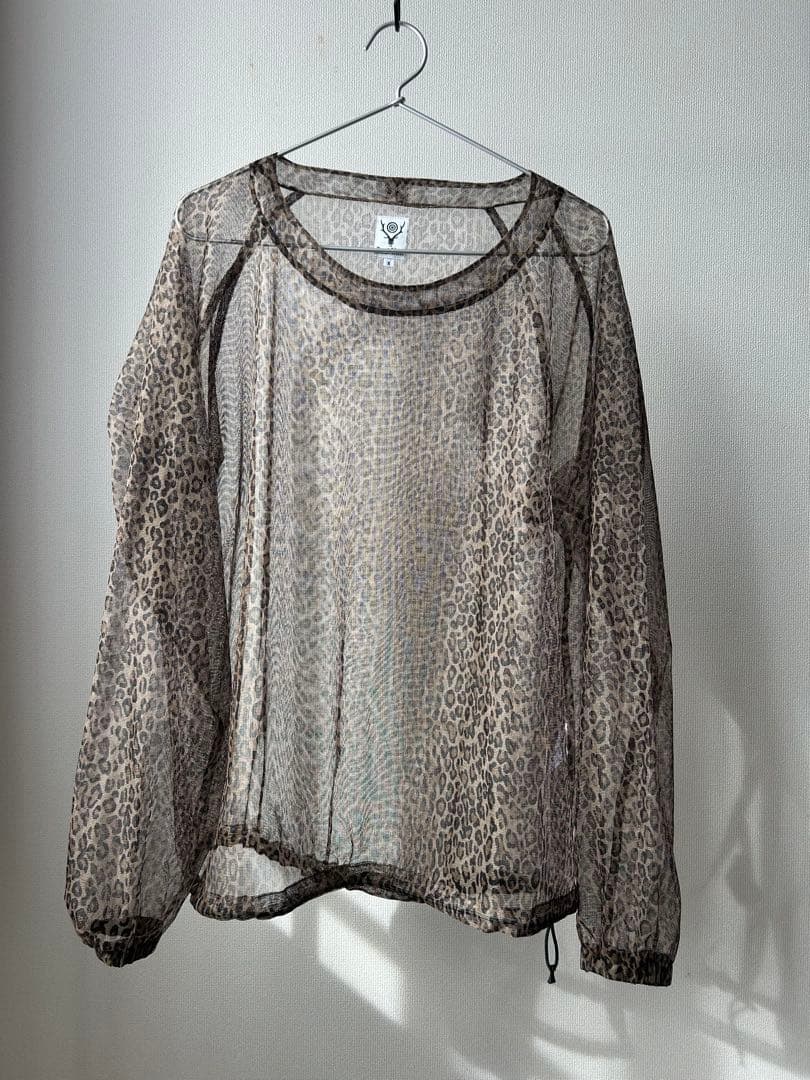 トップス south2west8 leopard mesh shirt