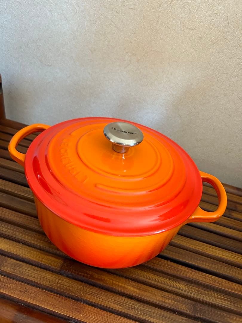 ル・クルーゼ　ココット　20センチ　　　　　シルバーつまみ