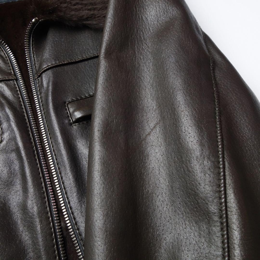 ジャケット・アウター salfra Fur Real Leather Bomber Jacket