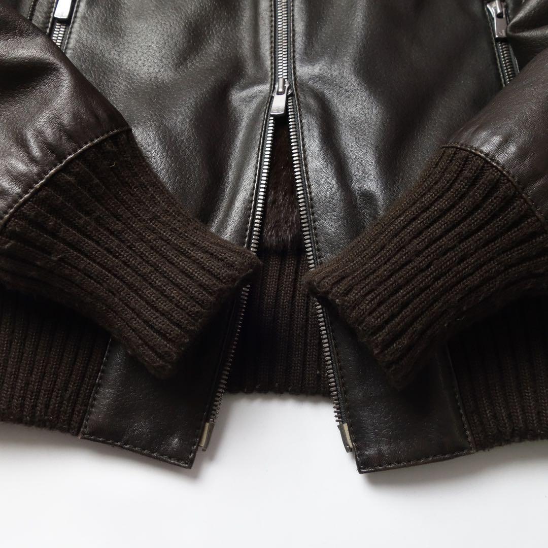 ジャケット・アウター salfra Fur Real Leather Bomber Jacket