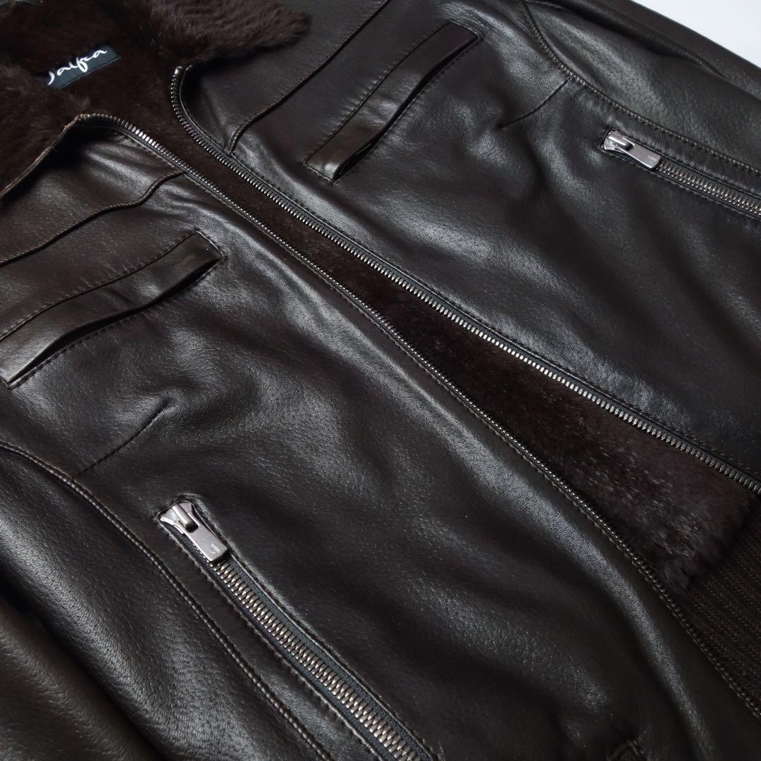 ジャケット・アウター salfra Fur Real Leather Bomber Jacket