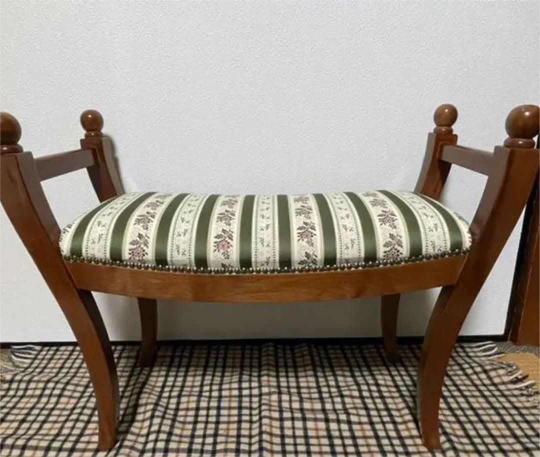 【美品】猫脚スツール　イタリアンアンティーク　家具　レトロ　木製