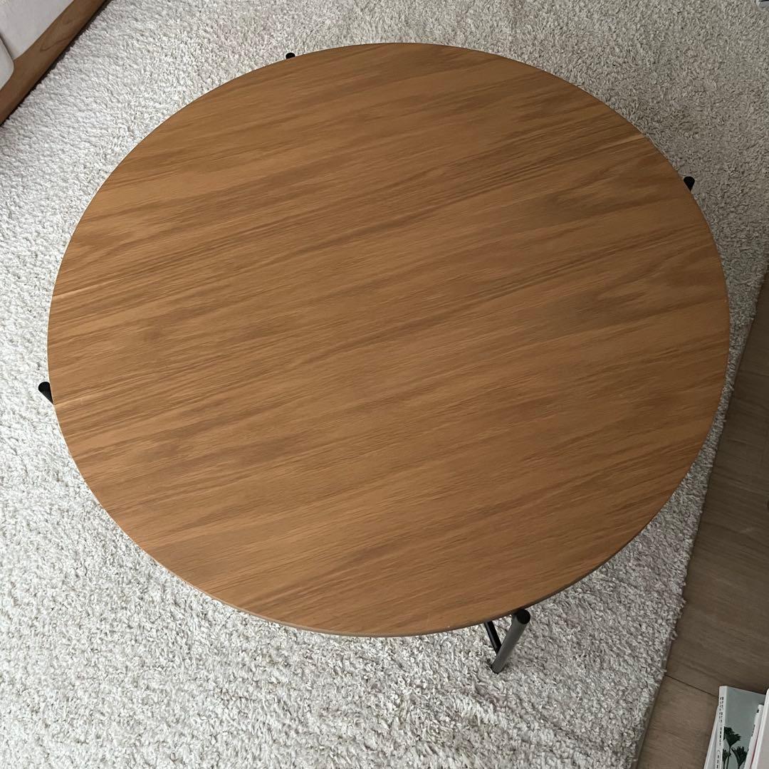 円卓・円形センターテーブル 木製天板 ニトリ