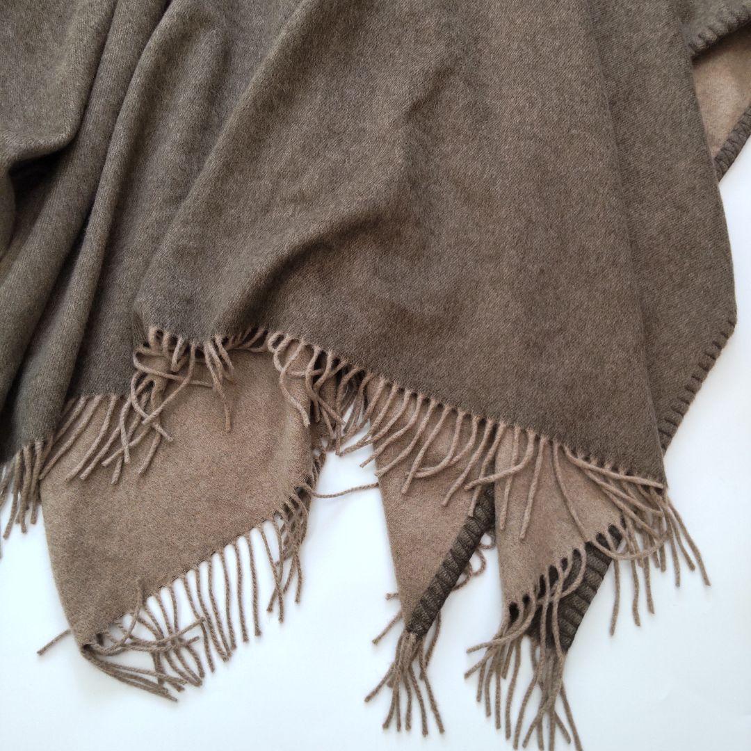 極美品 定価14.3万 アロンピ カシミヤ100% リバーシブル ケープ コート