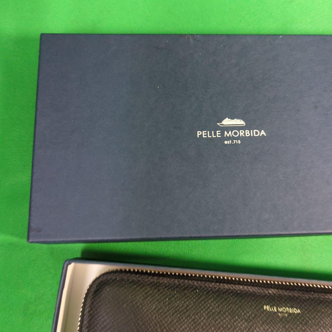PELLE MORBIDA ブラック 長財布　Barca　ラウンドファスナー