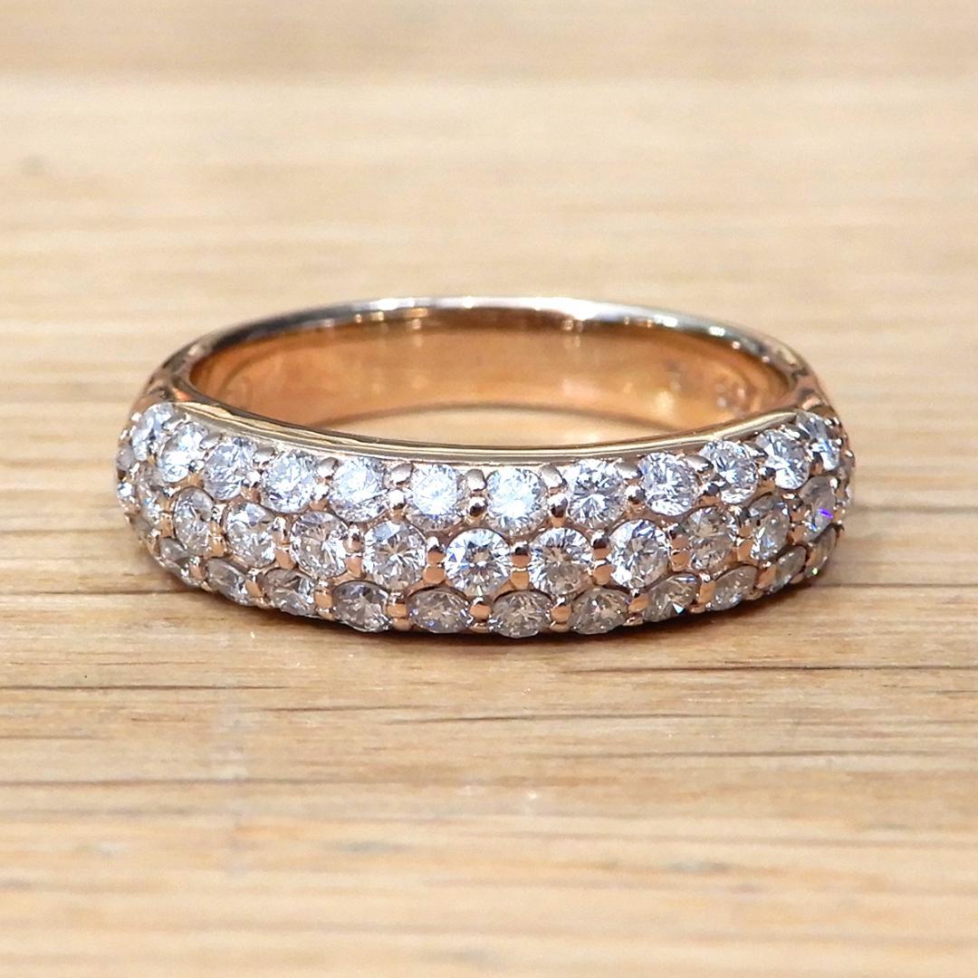 超美品 ポンテヴェキオ パヴェダイヤ リング K18PG D0.50ct 6号