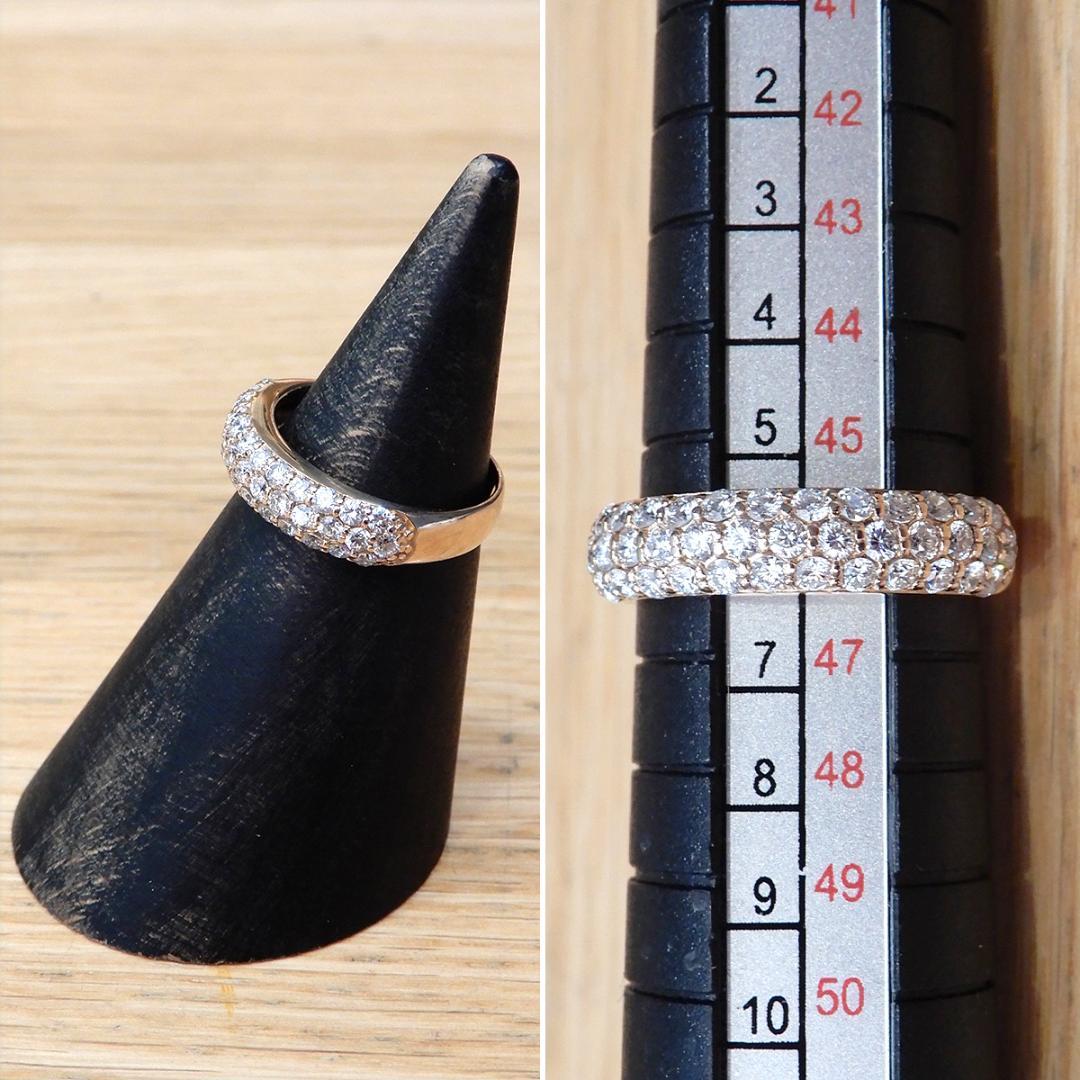 超美品 ポンテヴェキオ パヴェダイヤ リング K18PG D0.50ct 6号