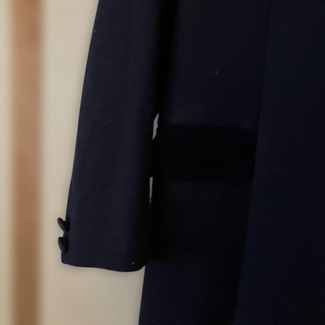 ファミリア　ウールコート　130 お受験　ヴィンテージ　毛　紺　フォーマル