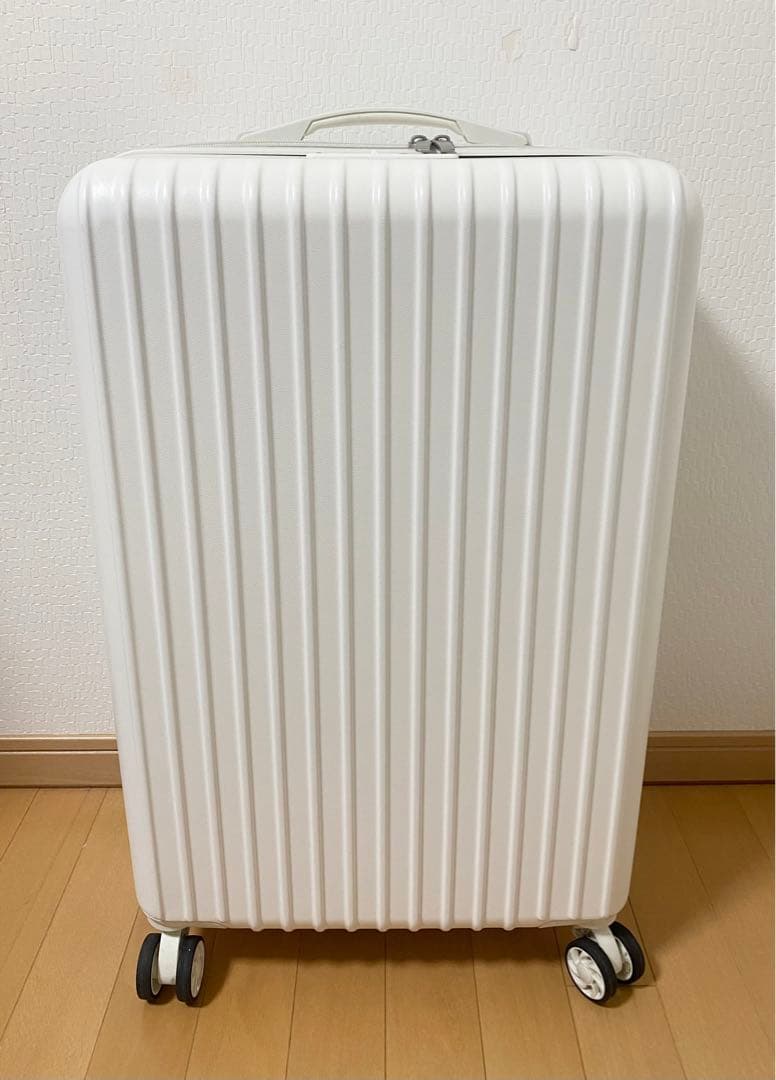 キャリーケース スーツケース ホワイト Lサイズ 旅行 長期