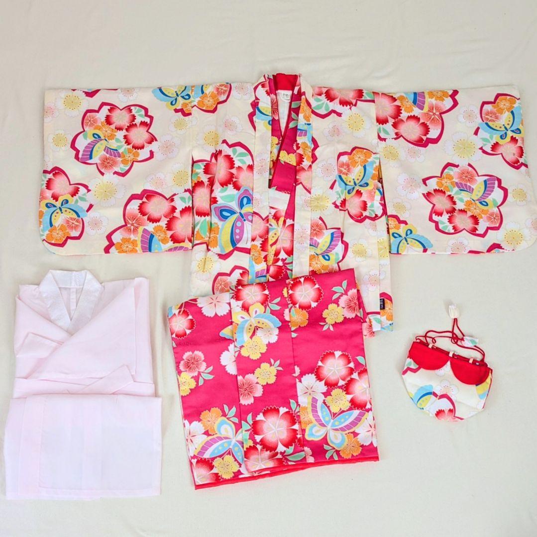 女の子着物アンサンブルセット 120　7-8歳 Club H.L.