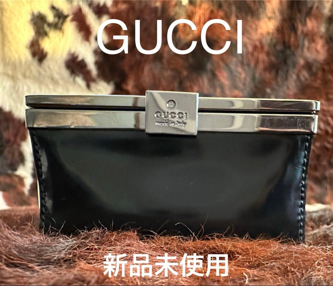 GUCCI リップポーチ　ジュエリーケース　 茶
