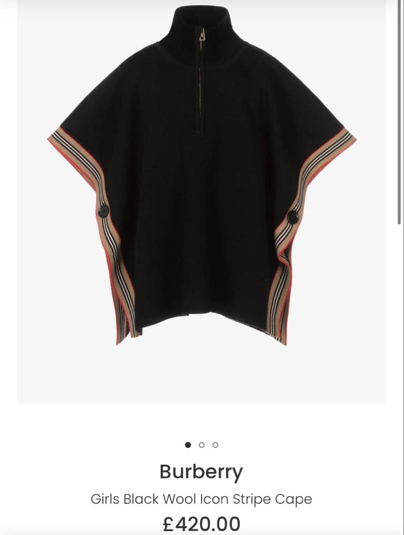 バーバリー　ロンドンイングランド　ティッシ期　ウールポンチョ