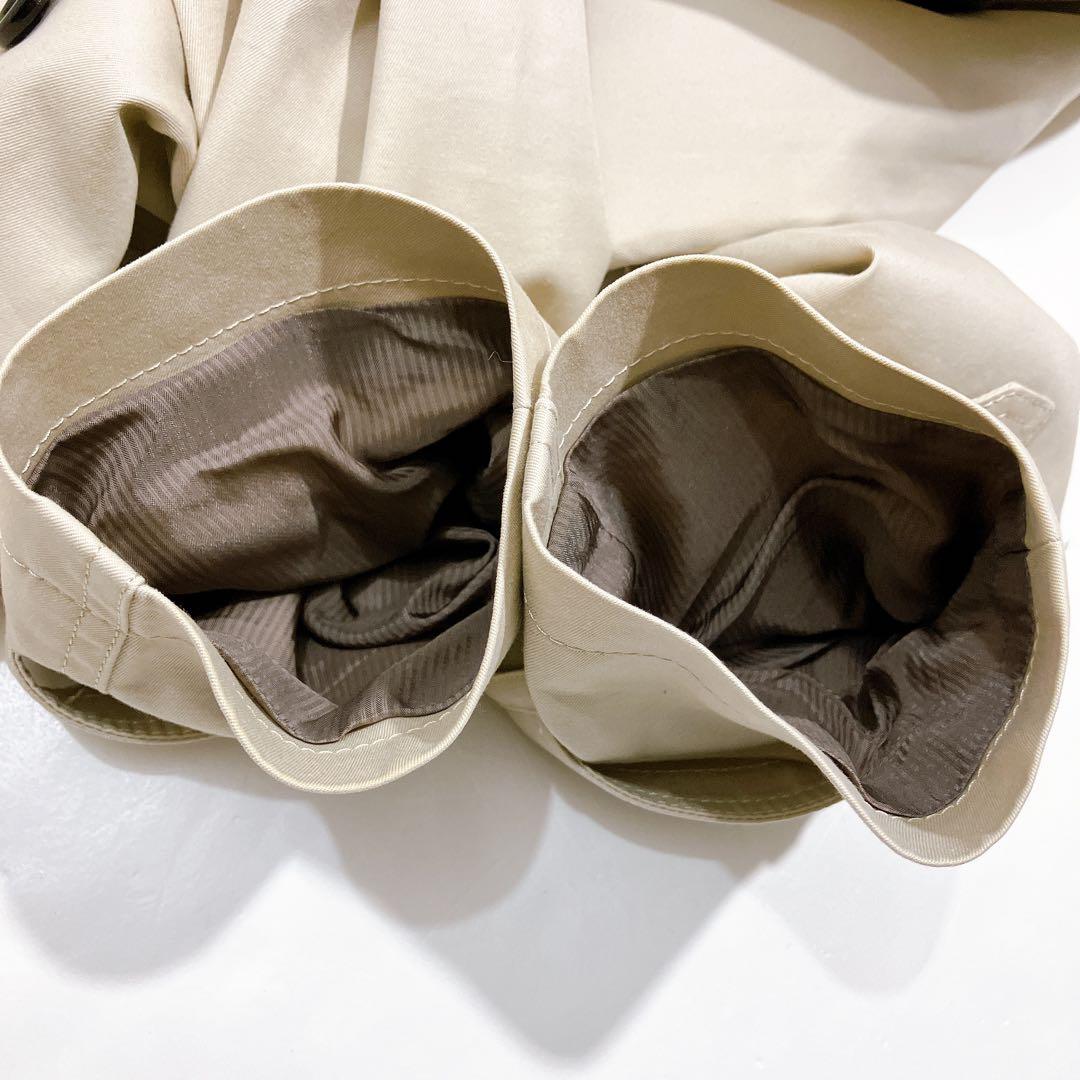 【美品】バーバリーブラックレーベル　ダブルトレンチコート　ライトベージュ