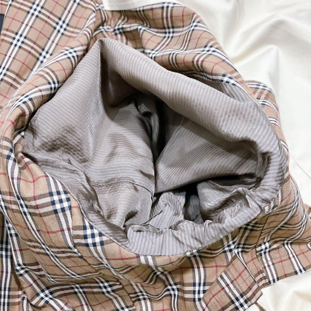 【美品】バーバリーブラックレーベル　ダブルトレンチコート　ライトベージュ