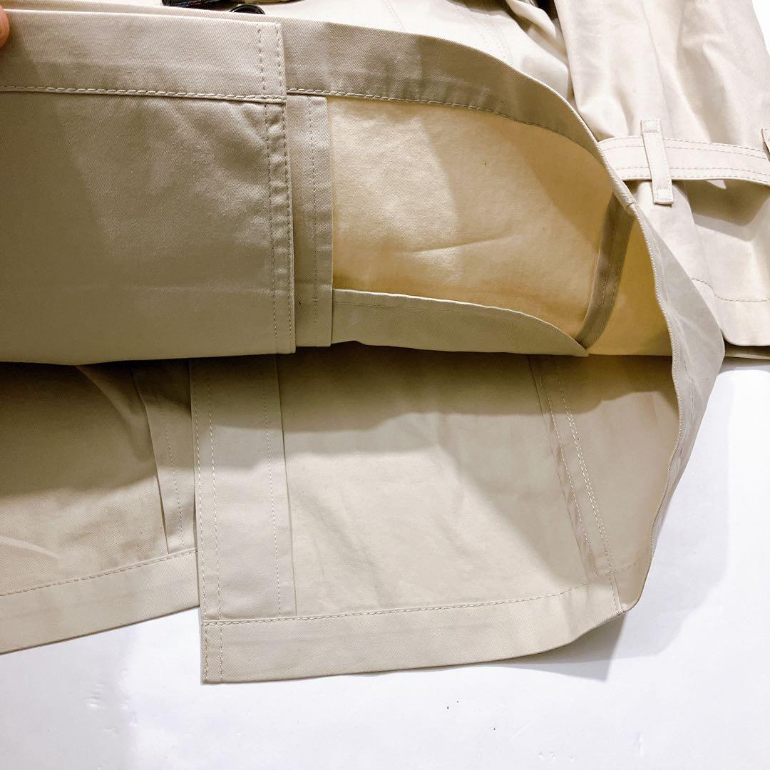 【美品】バーバリーブラックレーベル　ダブルトレンチコート　ライトベージュ