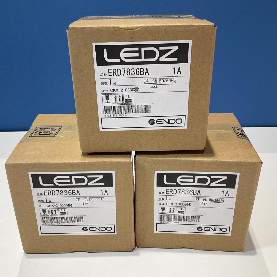 遠藤照明「ERD7836BA」　ユニバーサルダウンライト黒　電球色　9個セット