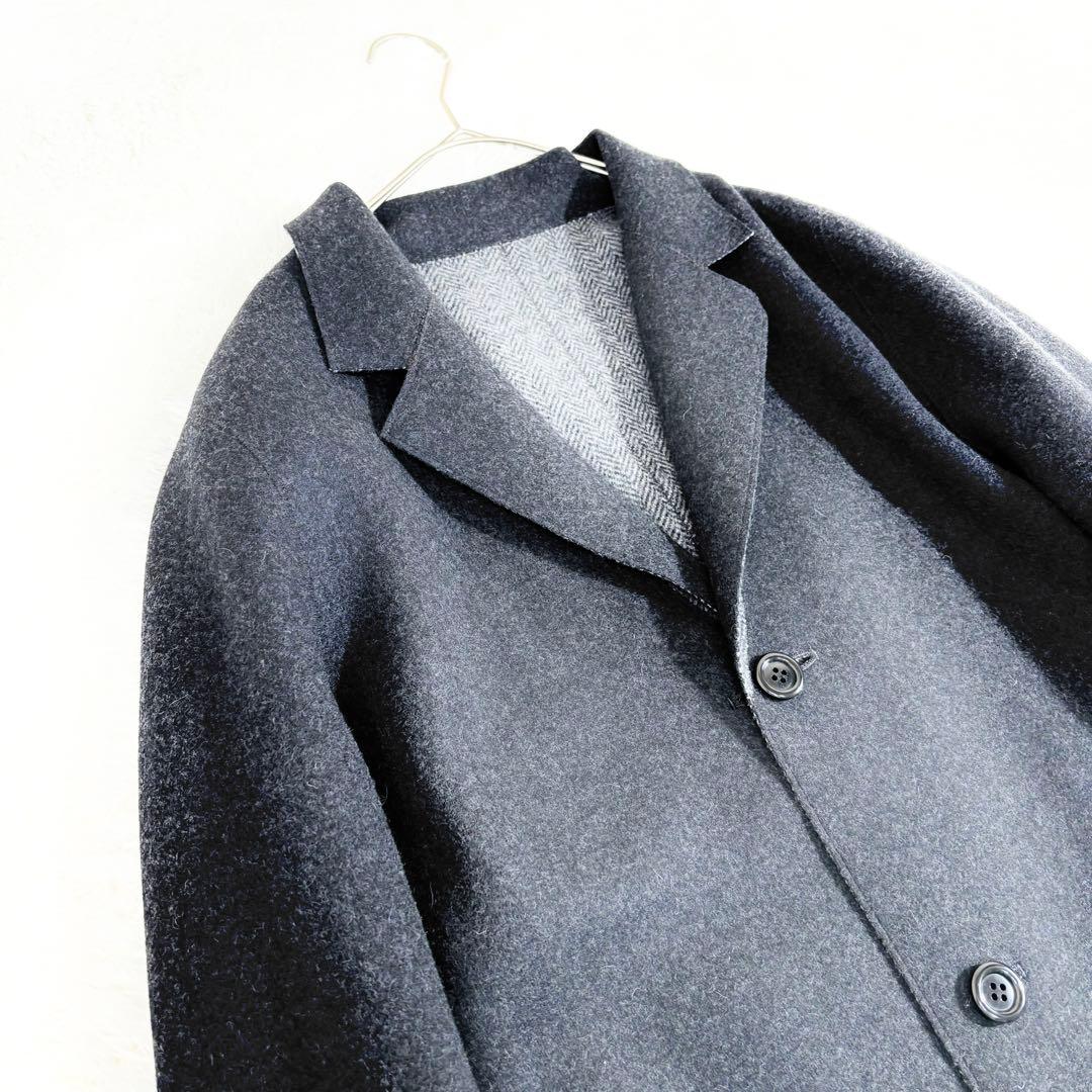 715 美品✨クロス&クロス ウールリバーシブルチェスターコート ダブルフェイス