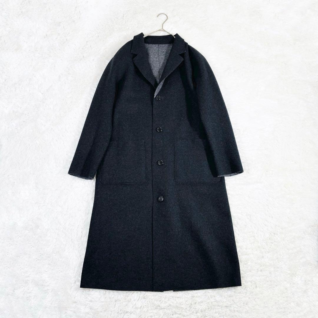 715 美品✨クロス&クロス ウールリバーシブルチェスターコート ダブルフェイス