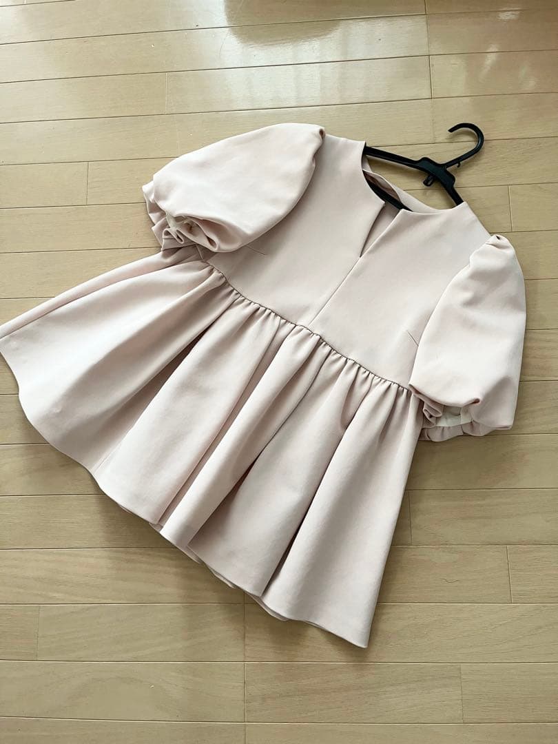 ANAYIライトダブルクロスペプラムブラウス 36 春秋