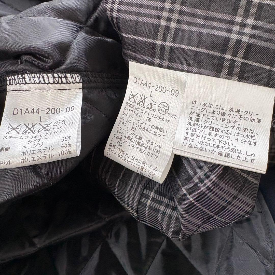 美品　バーバリーブラックレーベル　トレンチコート　ノバチェック　ライナー　黒　L