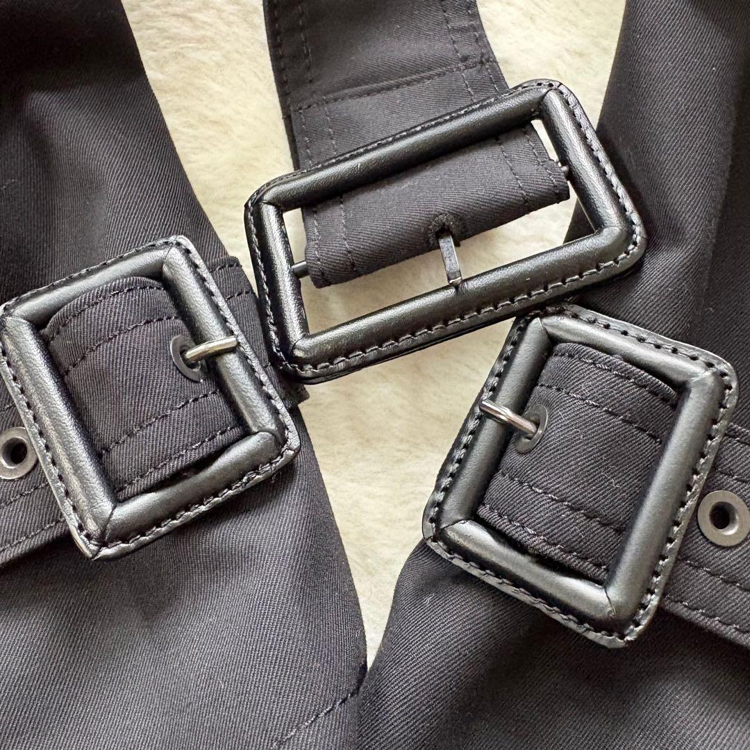 美品　バーバリーブラックレーベル　トレンチコート　ノバチェック　ライナー　黒　L