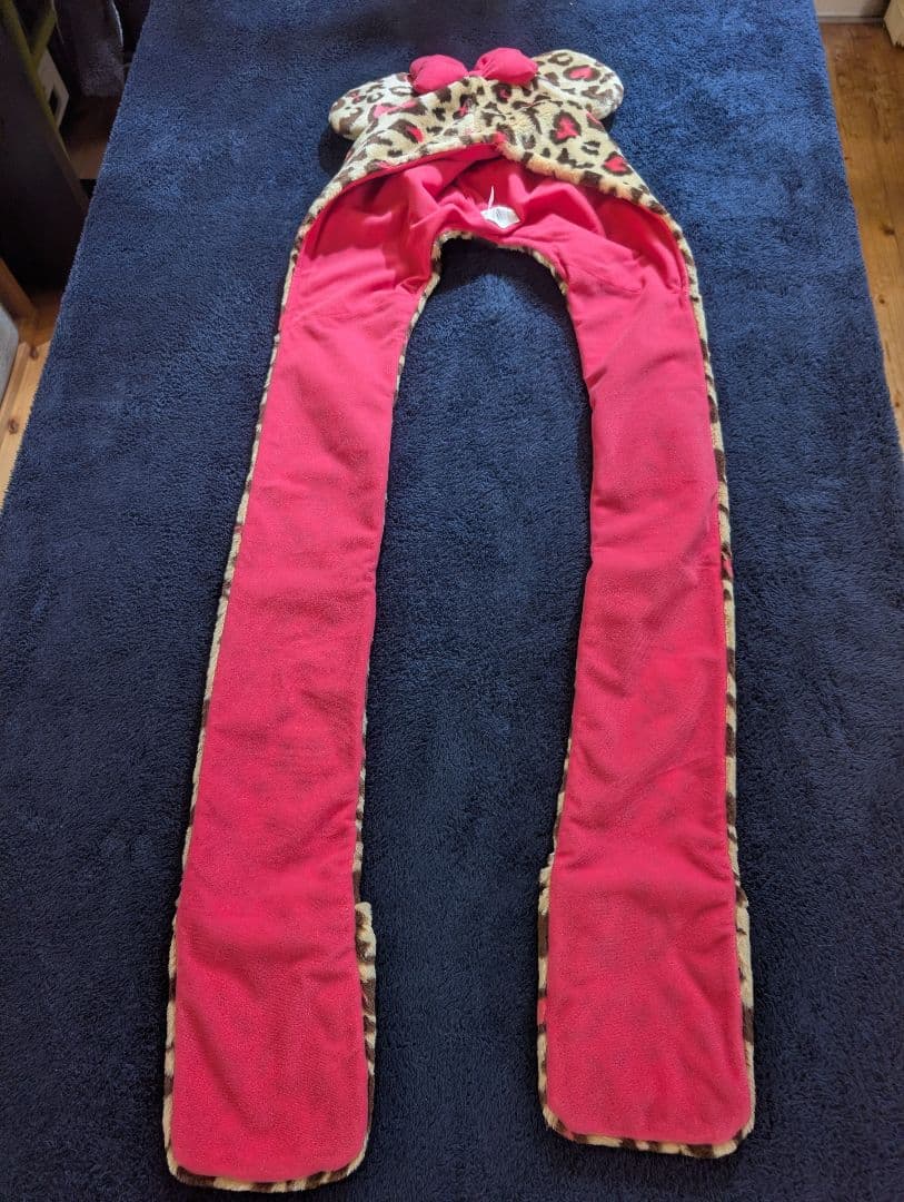 葵　ディズニー　ミニー　マフラーキャップ　ファンキャップ　ヒョウ柄