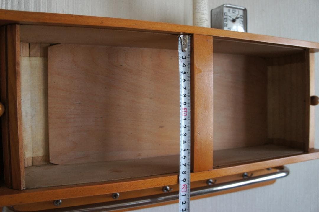 ウォールキャビネット　蛇腹扉　飾り棚　ブロカント　フランス　アンティーク