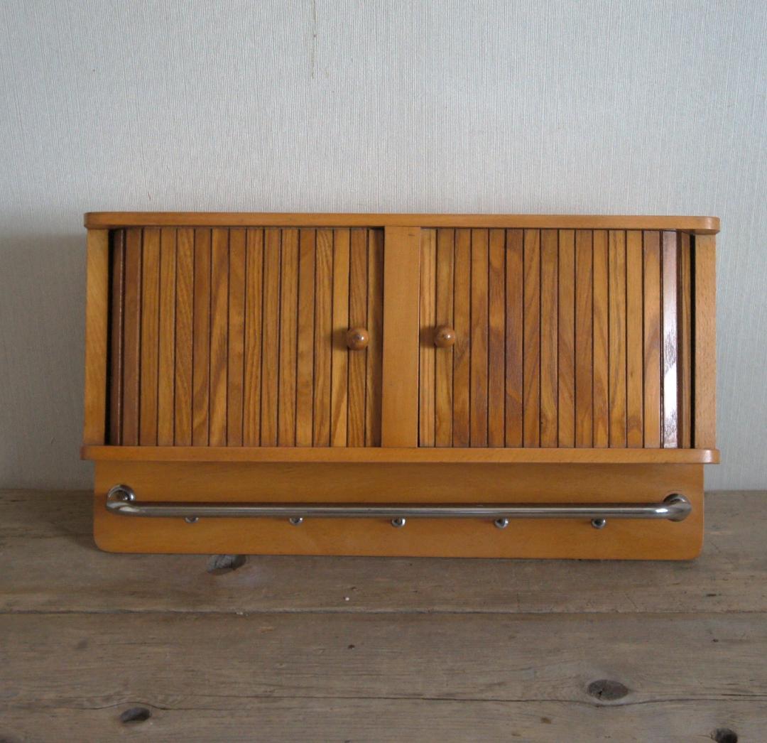 ウォールキャビネット　蛇腹扉　飾り棚　ブロカント　フランス　アンティーク