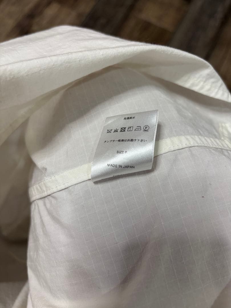 sillage リップストップ ナイロンコットンシャツ