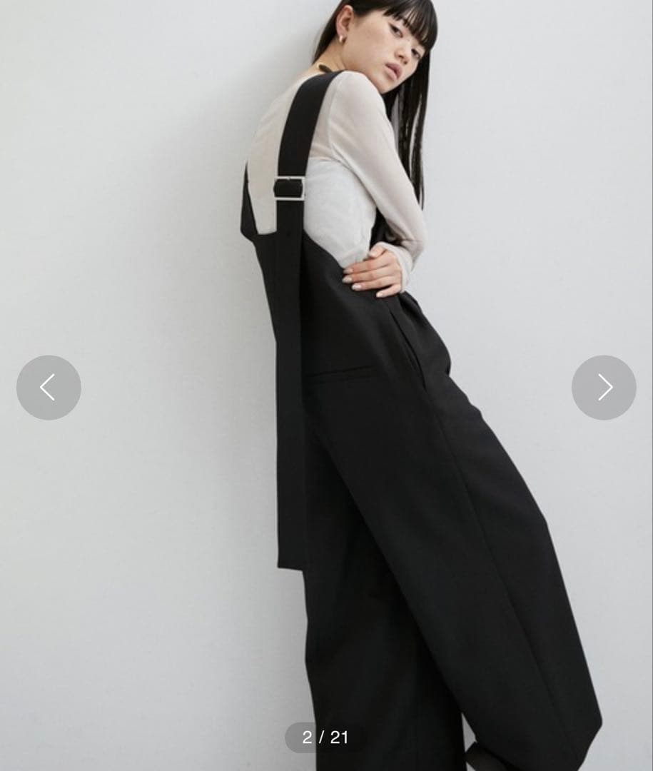 ※週末限定価格【ADAM ET ROPE】ベルテッドストラップロンパース