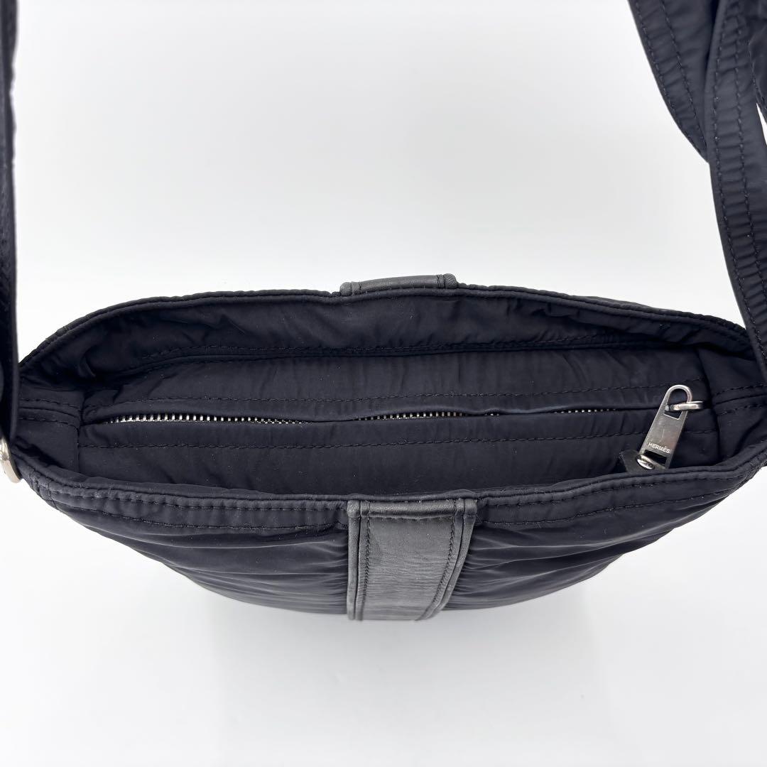 HERMES エルメス アカプルコ バンドリエール ショルダーバッグ ブラック