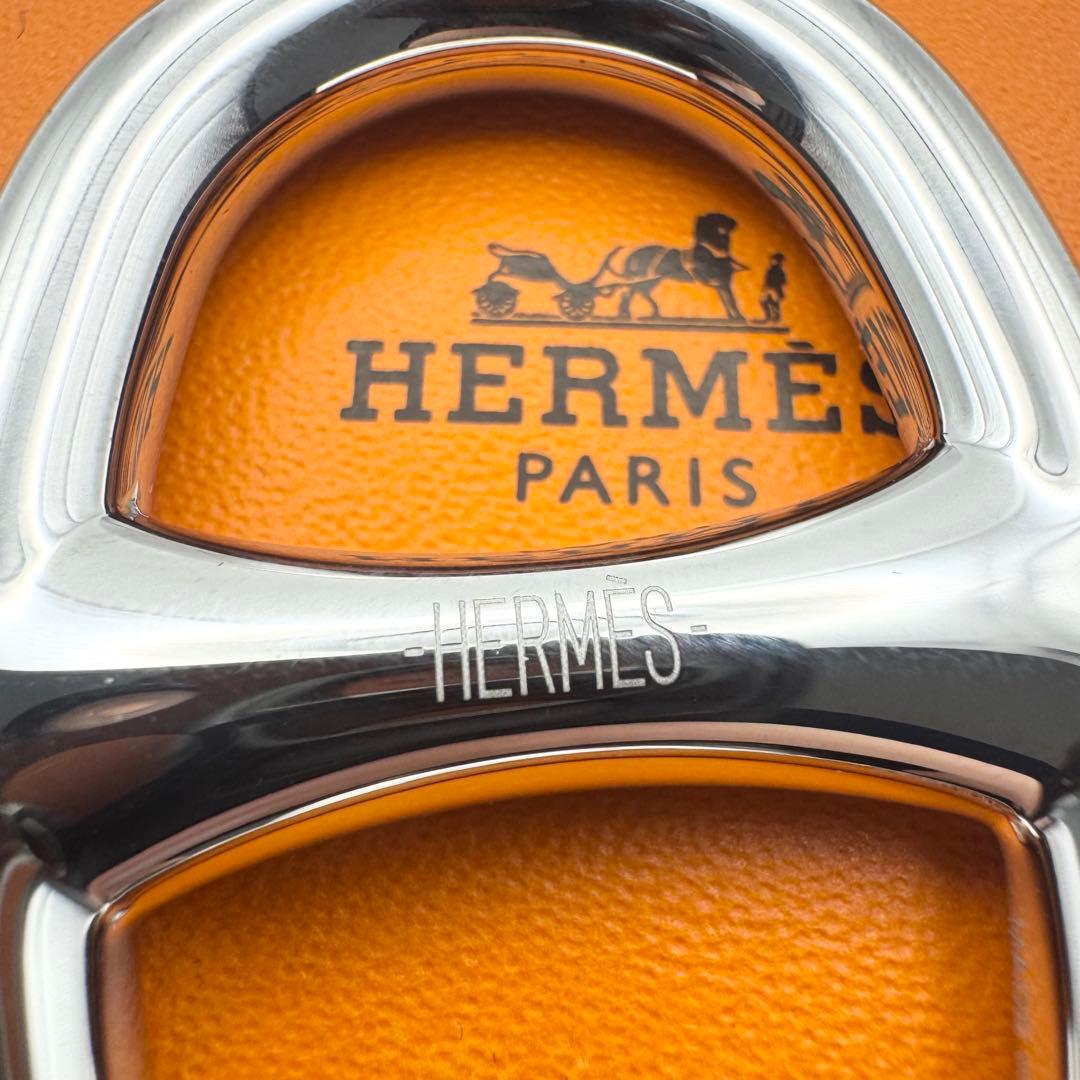 【極美品】エルメス HERMES スカーフリング シェーヌダンクル シルバー