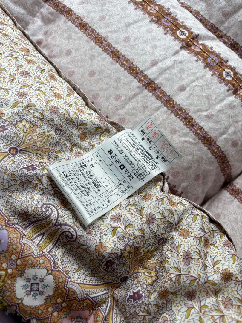 西川の高級ダブル羽毛掛け布団　 カバー付き　詰め物1.7kg 側生地はリヨセル