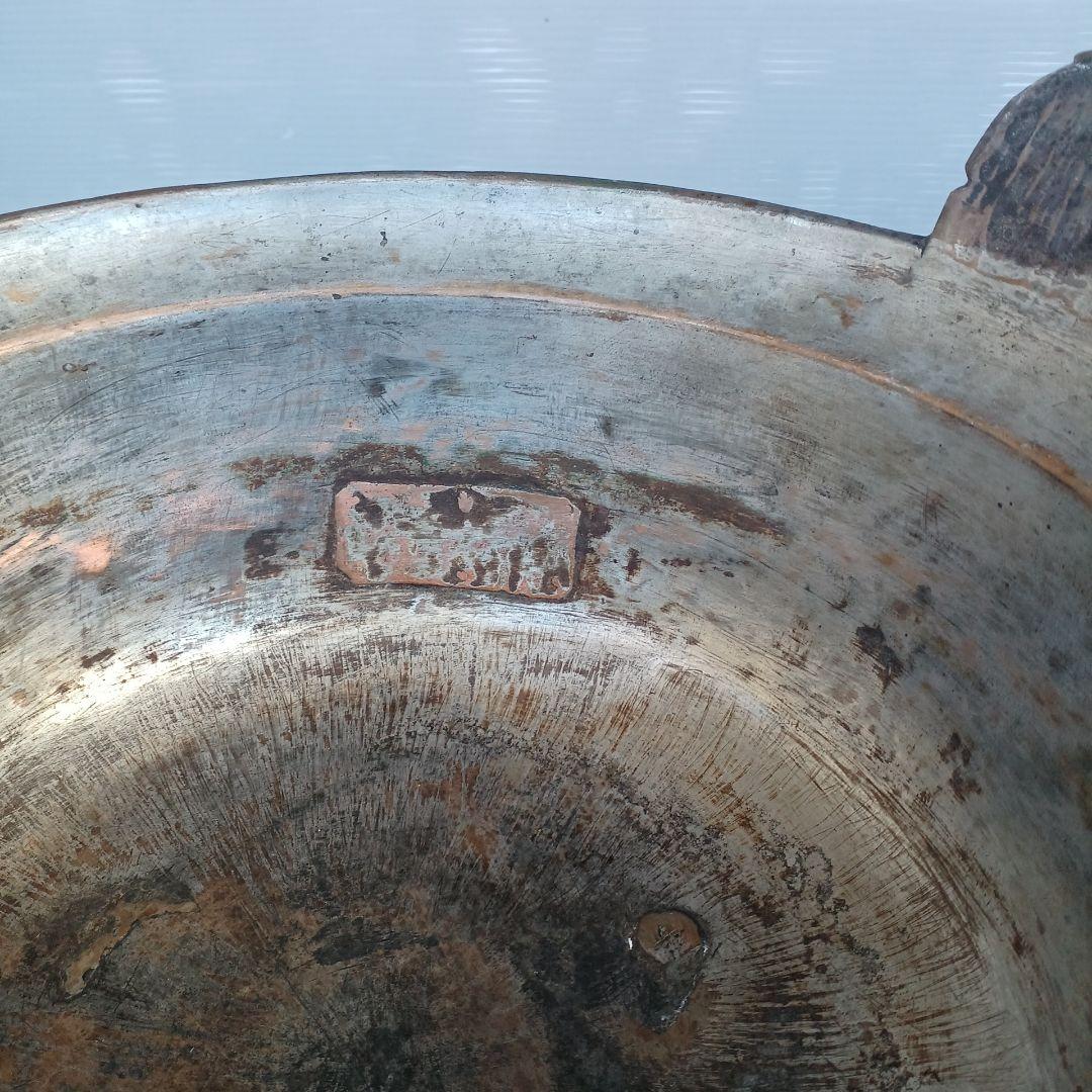 昭和レトロ　銅鍋　吊り鍋　直径約32㎝　銅製　囲炉裏鍋　匿名配送