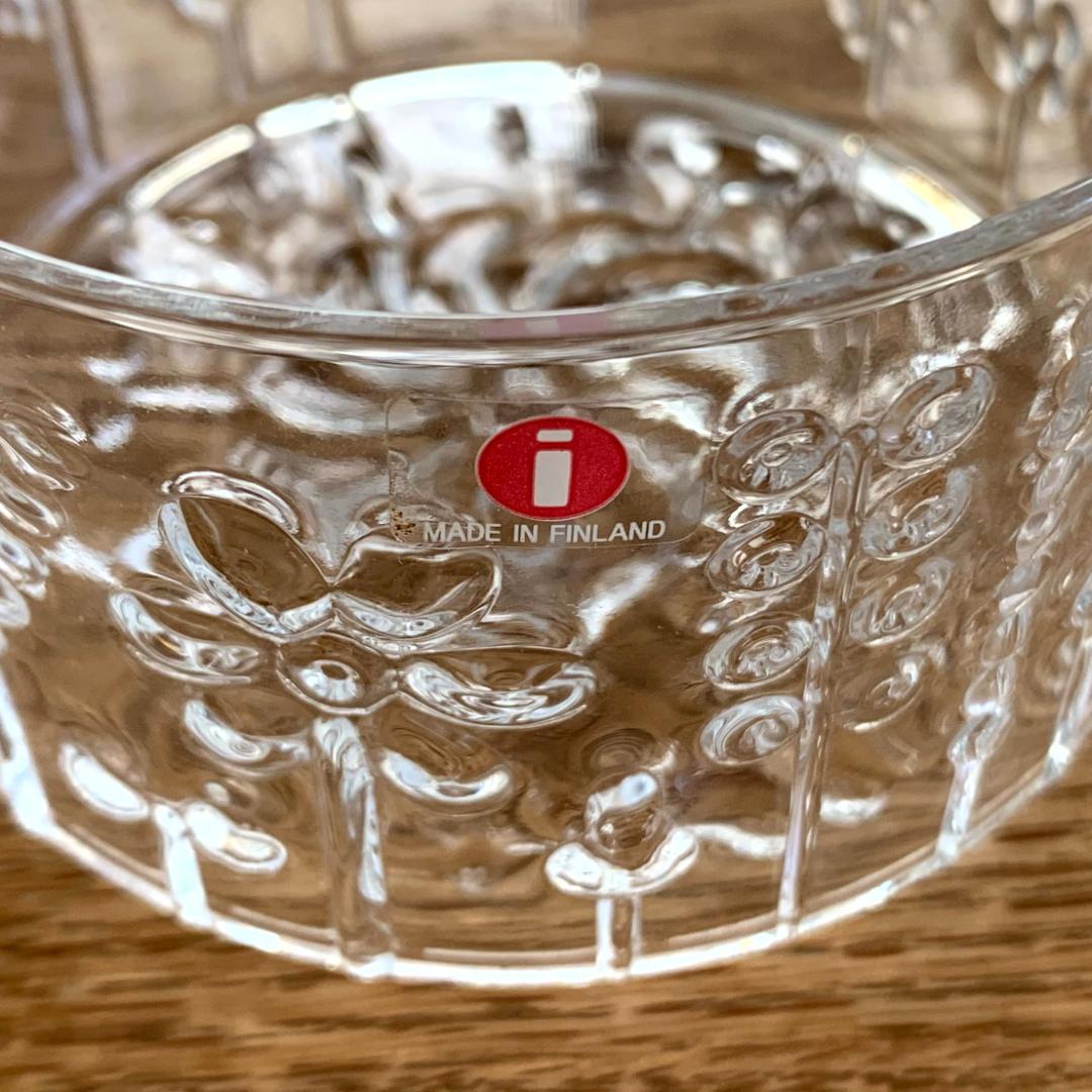 イッタラ フローラ ガラス ボウル 10cm 2個 フィンランド製 未使用品
