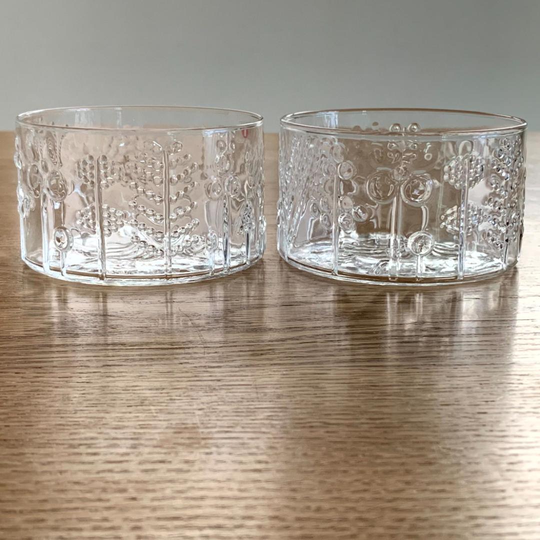 イッタラ フローラ ガラス ボウル 10cm 2個 フィンランド製 未使用品