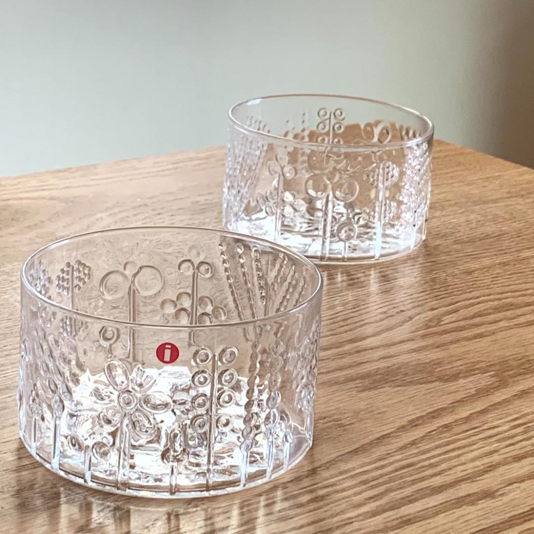 イッタラ フローラ ガラス ボウル 10cm 2個 フィンランド製 未使用品