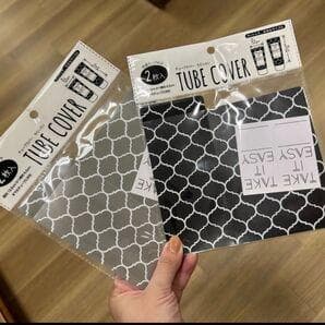 チューブカバー クリア ブラック 2枚入り