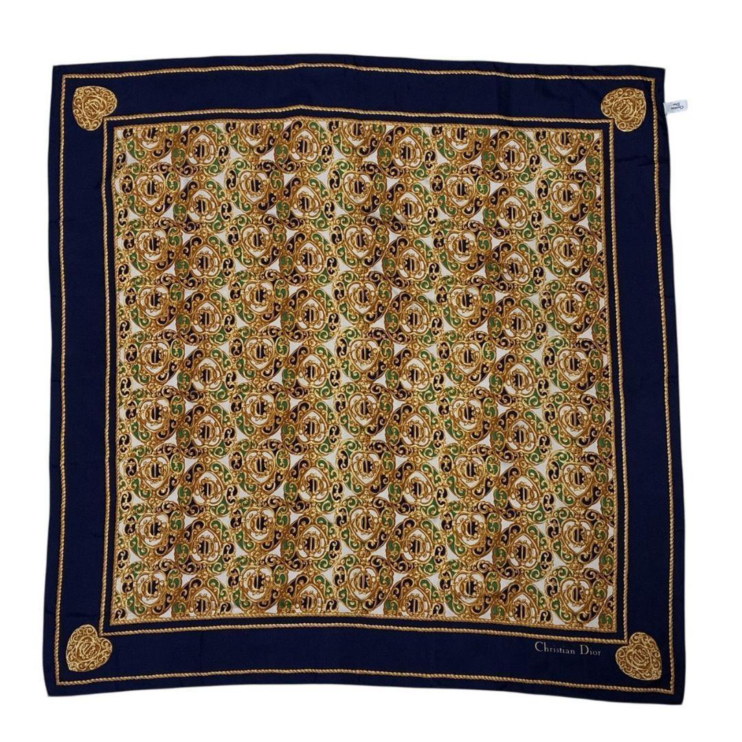 【極美品】クリスチャンディオール シルク 大判スカーフ ストール ジュエリー柄