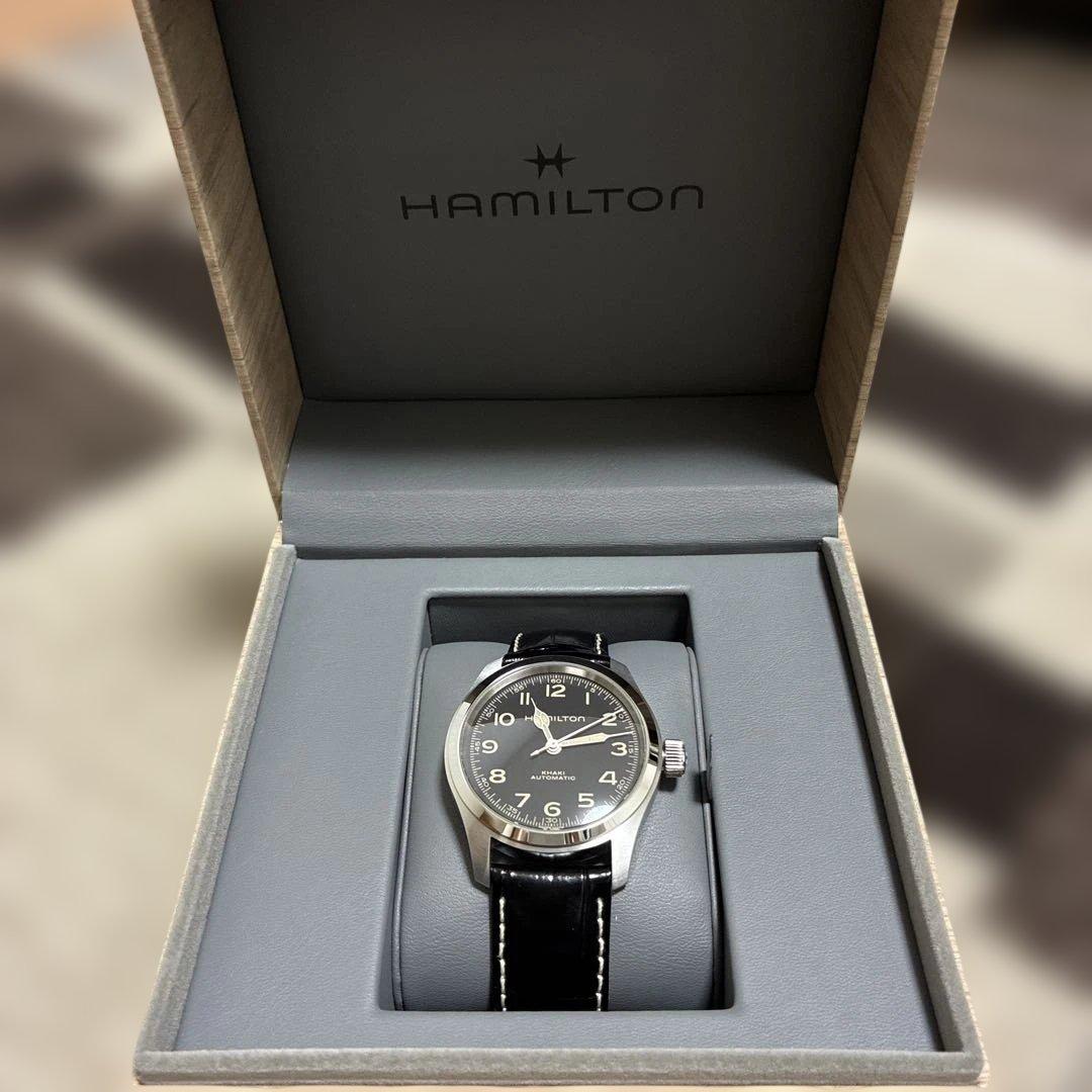 HAMILTON 自動巻き腕時計 ブラック　ハミルトン　マーフ　38ミリ