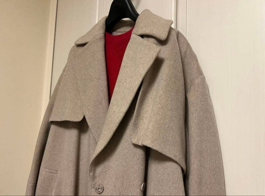 BOSCH ベージュ ロングコート　カシミヤ100%