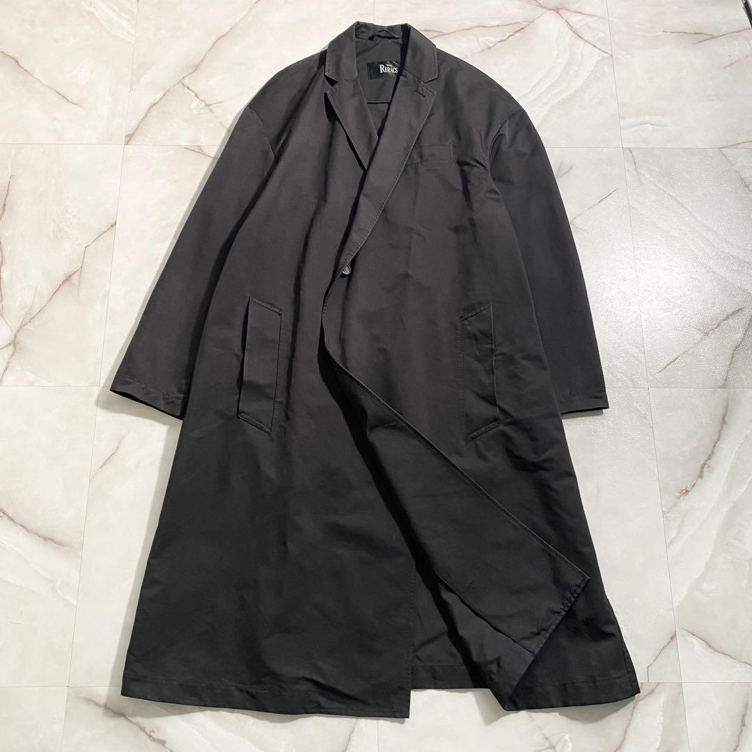 B17813 ザリラクス 18AW テックダブルチェスターコート 黒 48