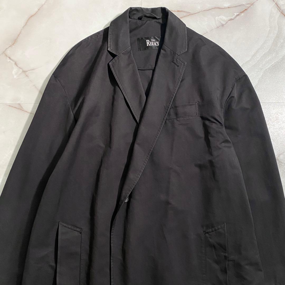 B17813 ザリラクス 18AW テックダブルチェスターコート 黒 48