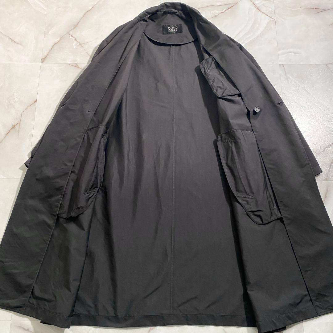 B17813 ザリラクス 18AW テックダブルチェスターコート 黒 48