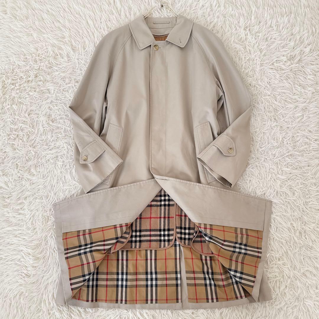 人気✨バーバリーロンドン ウールライナー付 ステンカラーコート ロング ベージュ