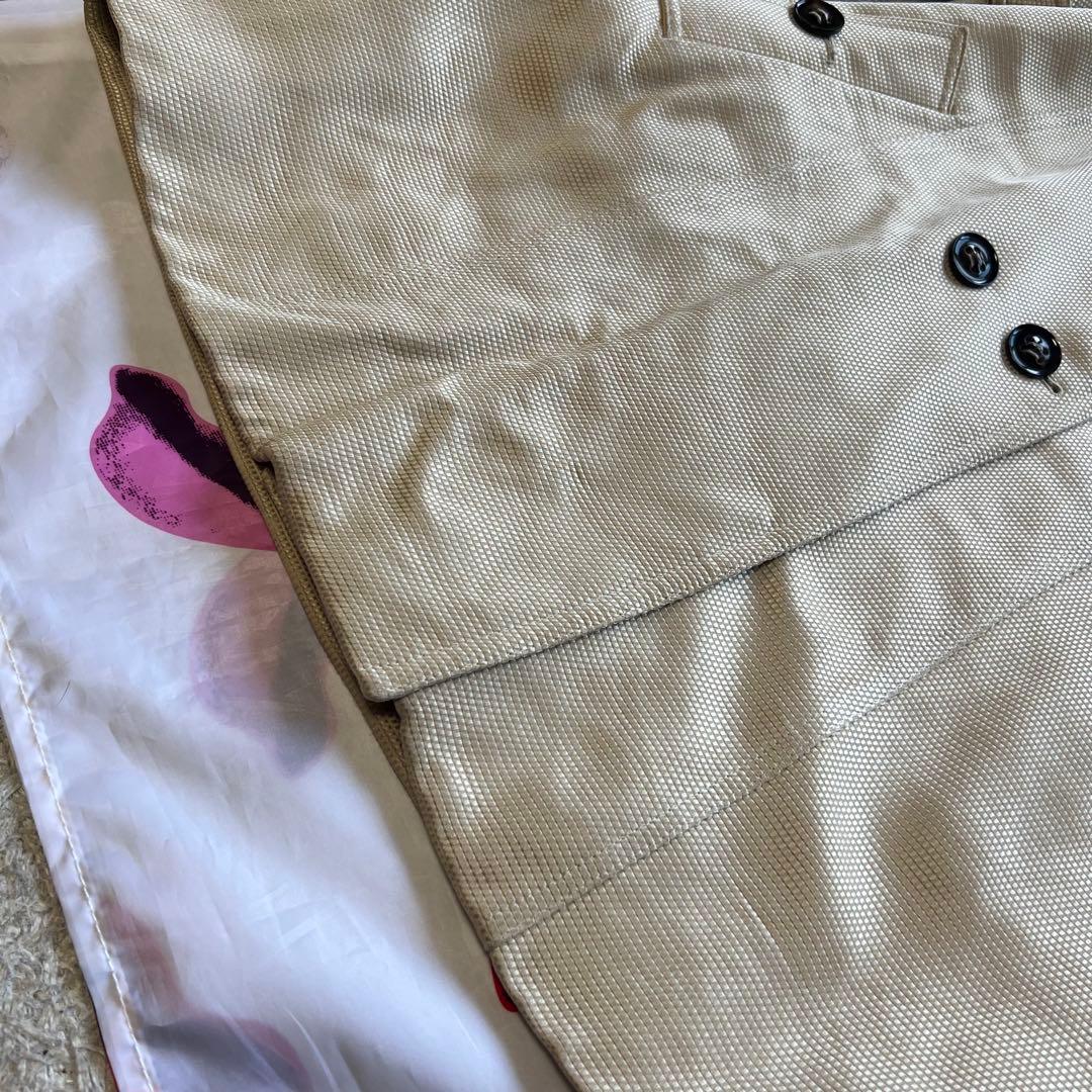 【良品】BURBERRY ダブルボタンロングコート ベージュ 襟 38 M